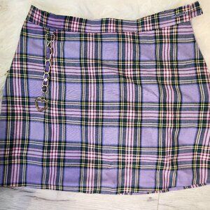CHUU Plaid Mini Skirt
